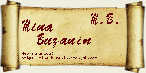 Mina Bužanin vizit kartica